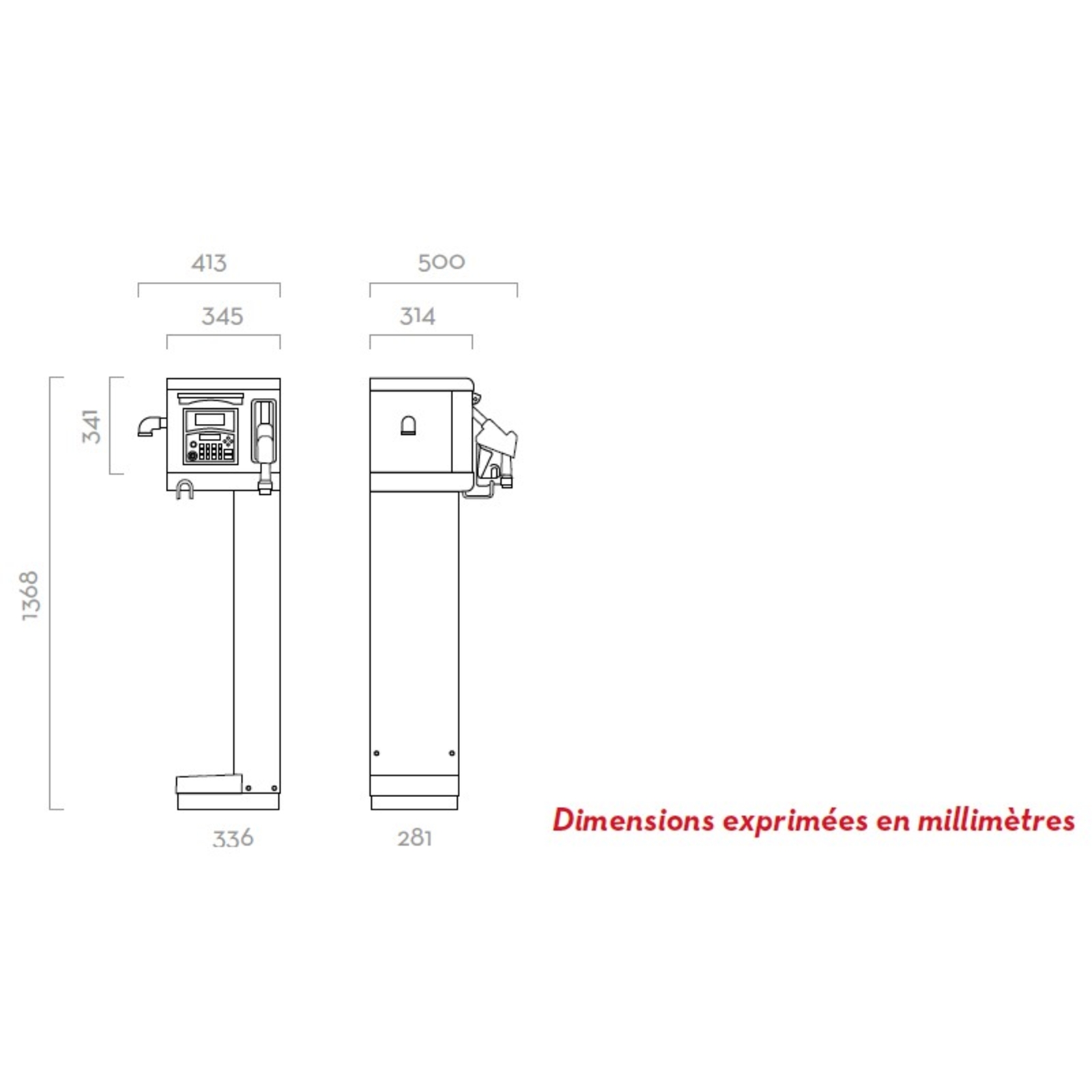 GESTION CARBURANT BSMART CUBE DEBIT 70L/M – 10 UTILISATEURS - RENSON - 81602