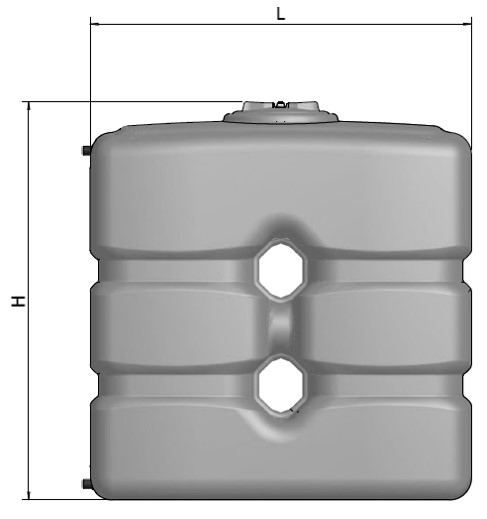 CUVE STOCKAGE VERTICALE GRISE ESPACE REDUIT 2000L PREEQUIPEE - RENSON - 818296