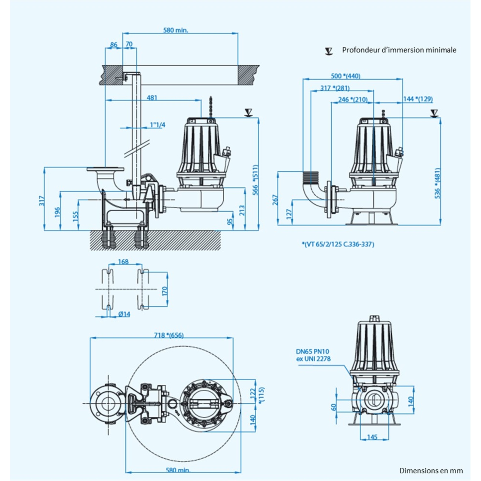 POMPE de RELEVAGE TRI FONTE VORTEX 4.2KW DN65 RENSON - 818547