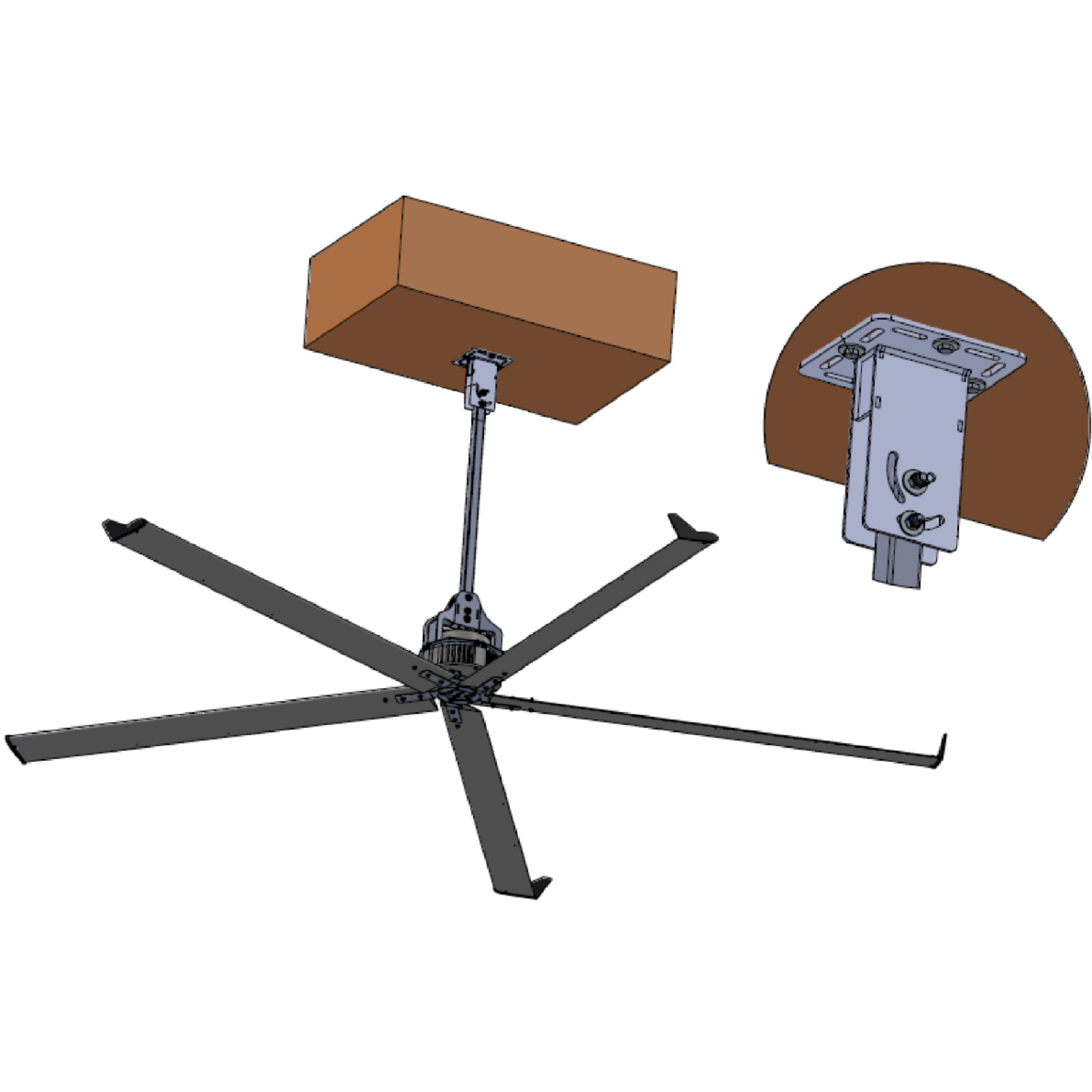 Set de Fixation pour brasseur sur charpente bois RENSON - 818658