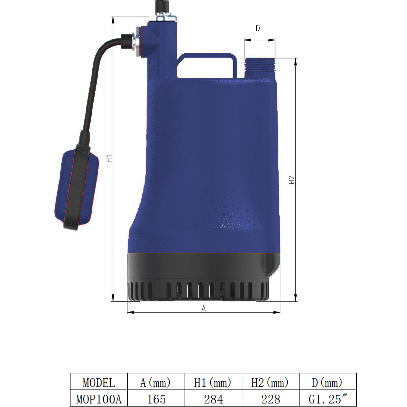 POMPE DE RELEVAGE 230V 0,1KW PLASTIQUE EAUX CLAIRES - RENSON - 825021