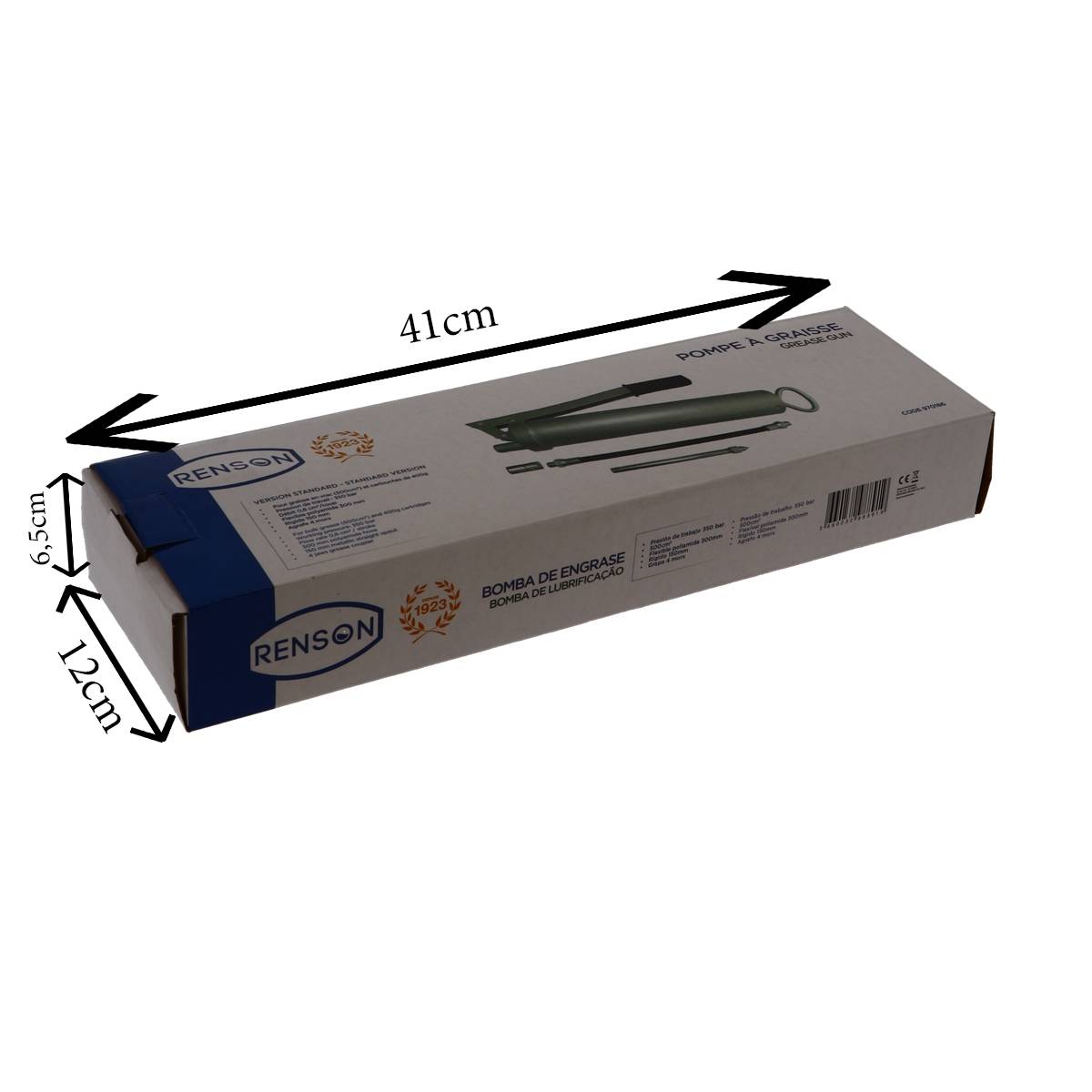 POMPE A GRAISSE STANDARD DOUBLE FLEXBLE - AGRAFE 4 MORS - RENSON - 970186