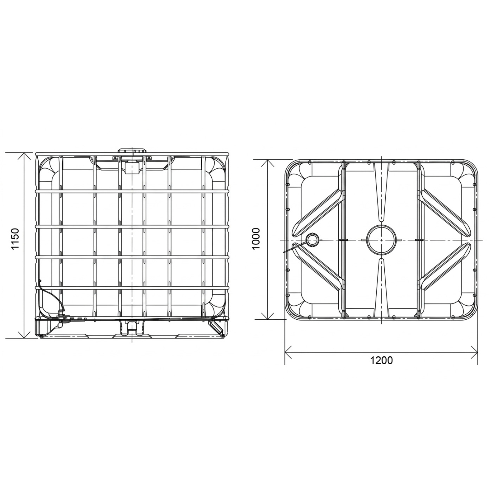 CUVE IBC ADBLUE 1000L NON EQUIPEE - RENSON - 973410