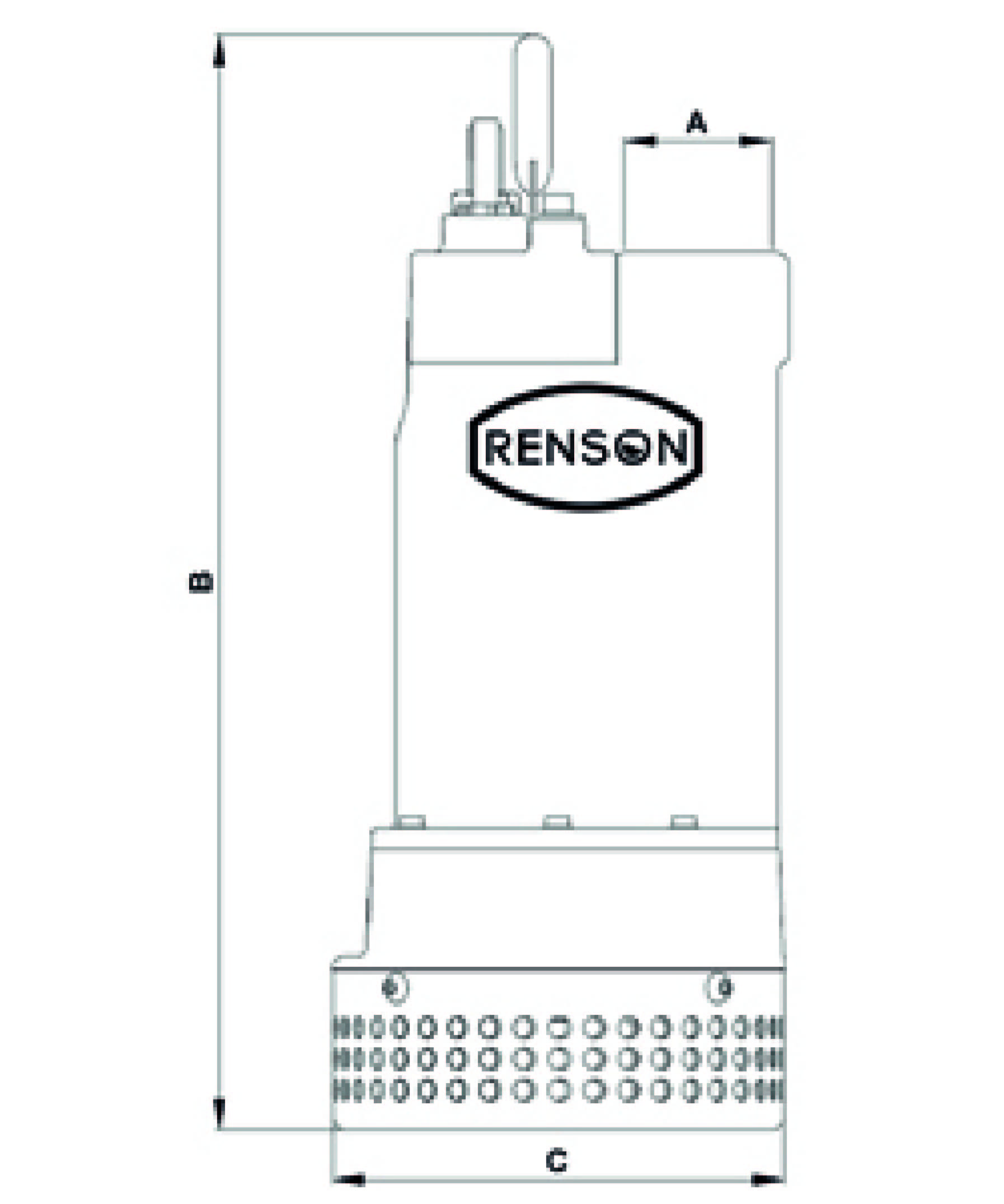 POMPE DE CHANTIER MONO EN FONTE 1,5KW - RENSON - 980015