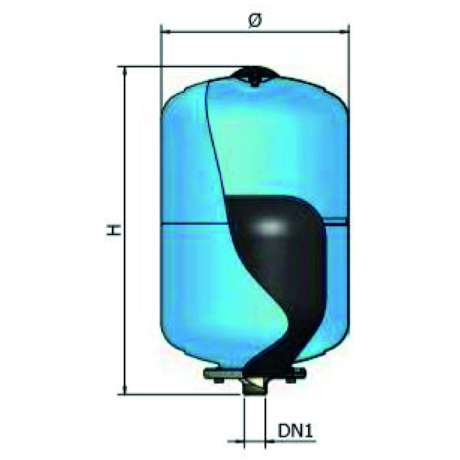 RESERVOIR A VESSIE VERTICAL 5L PRESSION MAX 8 BARS - RENSON - 980287