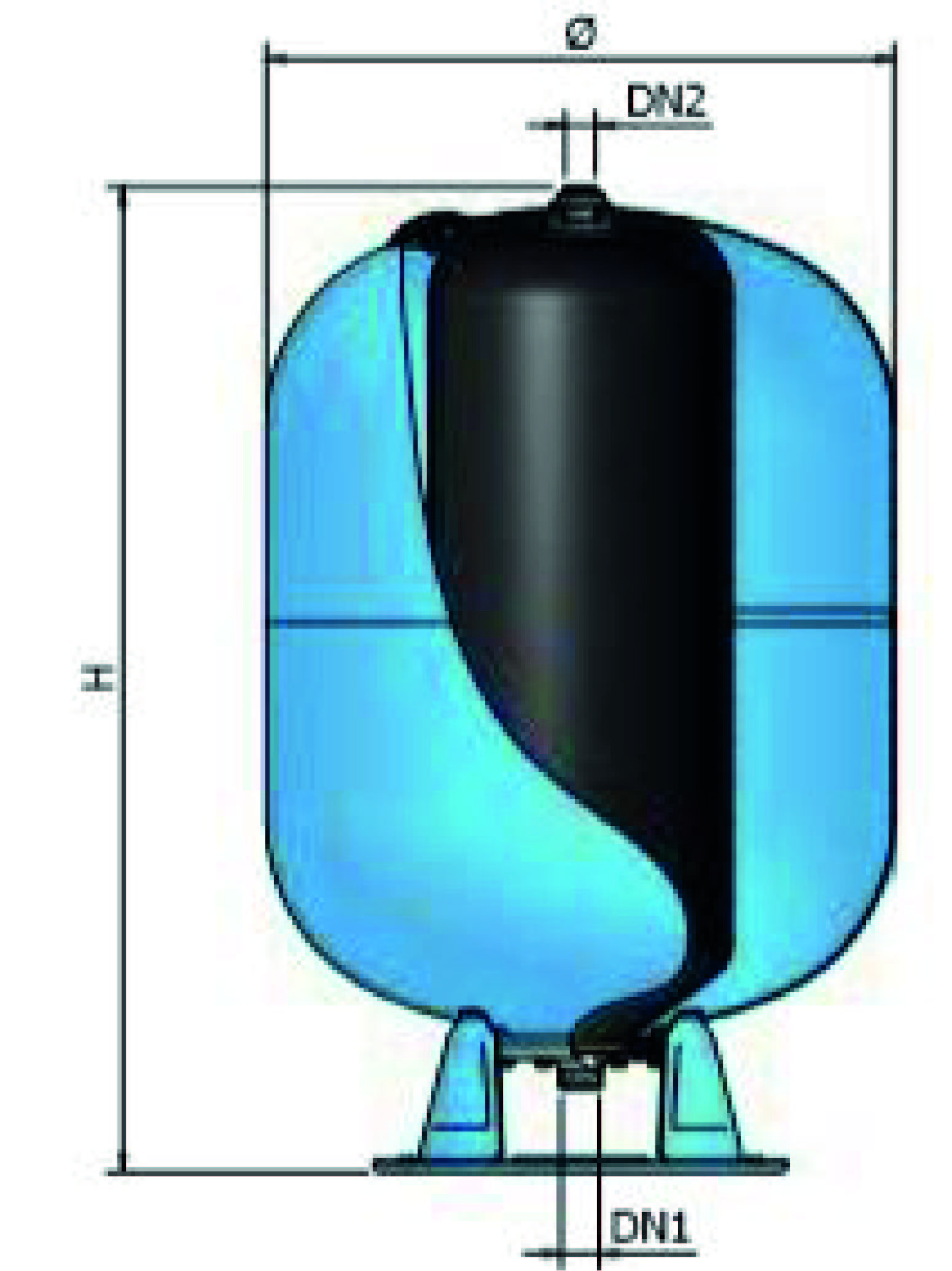 RESERVOIR A VESSIE VERTICAL 500L PRESSION MAX 10BARS - RENSON - 980300