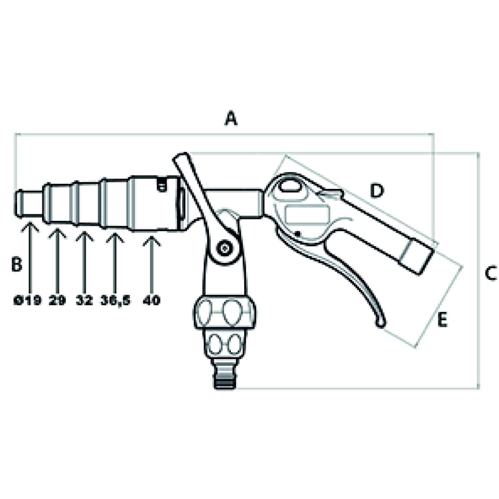 ADAPTATEUR NETTOYEUR DURITE POUR PISTOLET C-145155 - RENSON - C-102050
