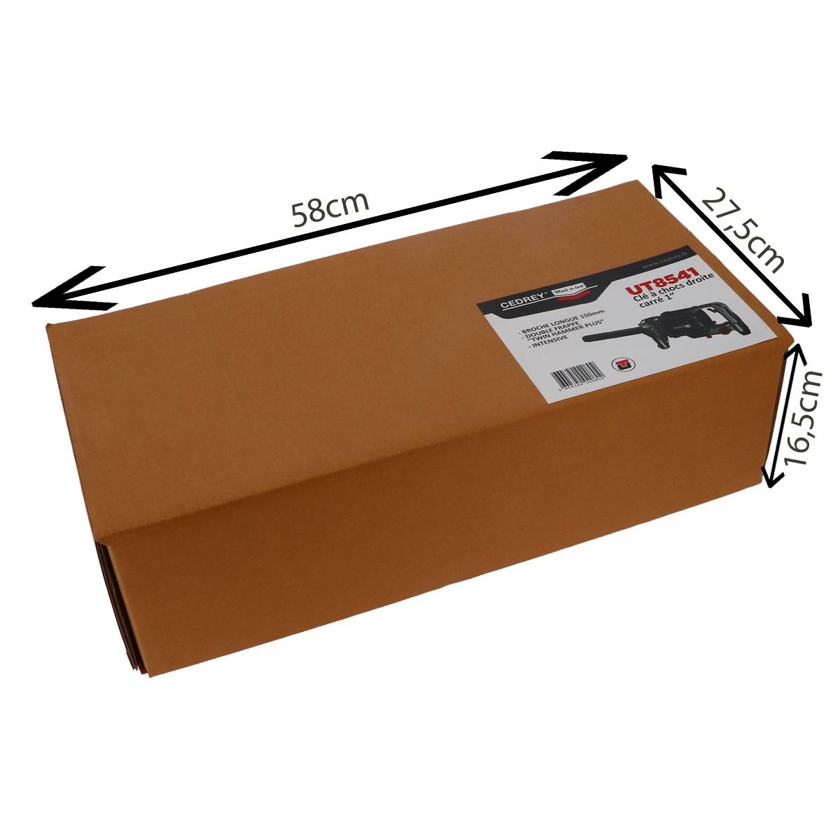 CLE A CHOCS DROITE 1'' BROCHE LONGUE TWIN HAMMER + - RENSON - UT8541