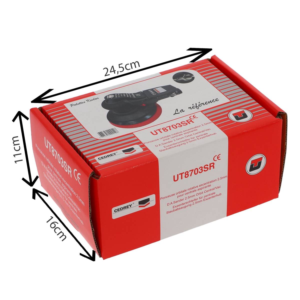 PONCEUSE ORBITALE DEPORT 2,5MM ASPIRANTE PALETTES KEVLAR - RENSON - UT8703SR