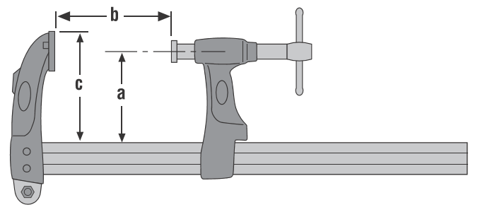 Serre-joint de masse 4003-S ouverture 20cm - URKO - 1529022