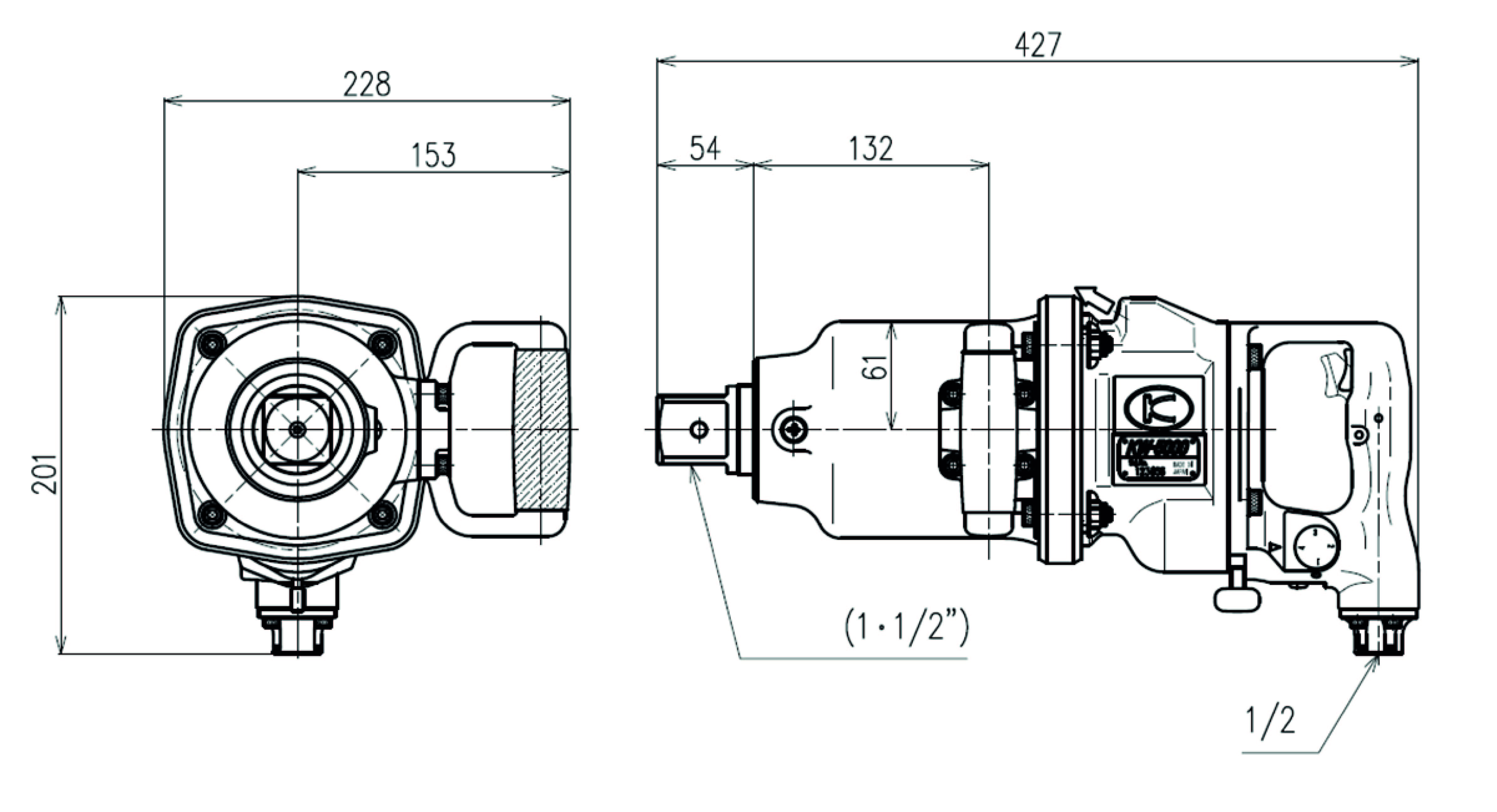 CLE A CHOCS DROITE 1''1/2  - RENSON - UT150