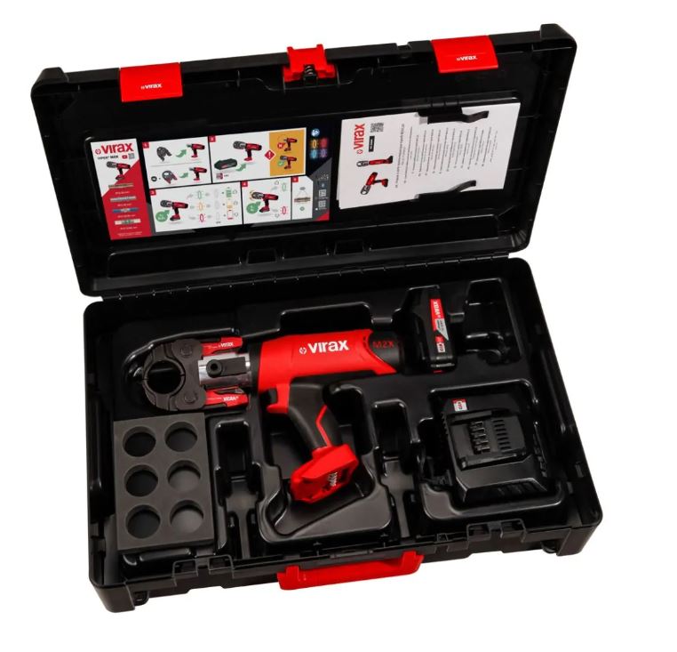 Presse à sertir pistolet M2X avec pince-mère et inserts - VIRAX - 253567