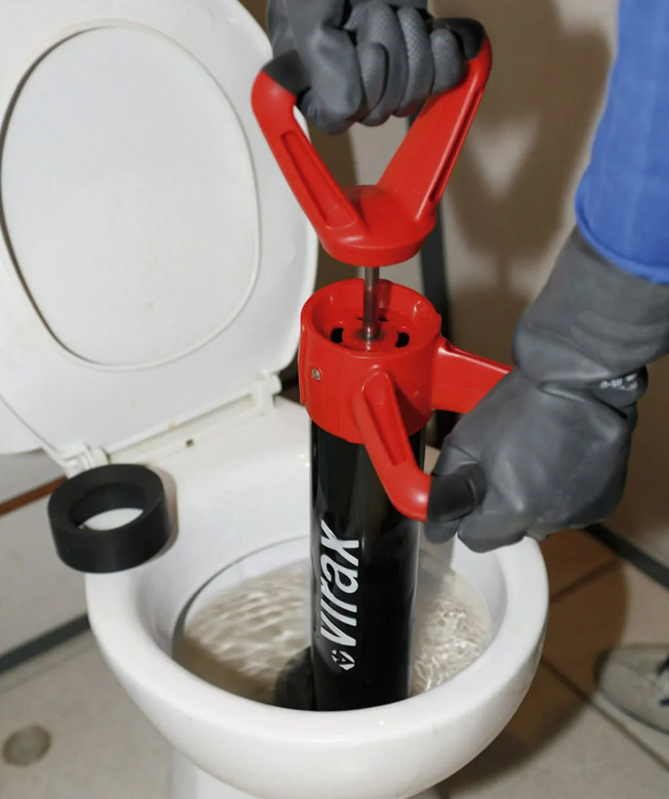 Déboucheur à pompe professionnel VIRAX pour lavabo, évier, douche, cuvette WC - 290210