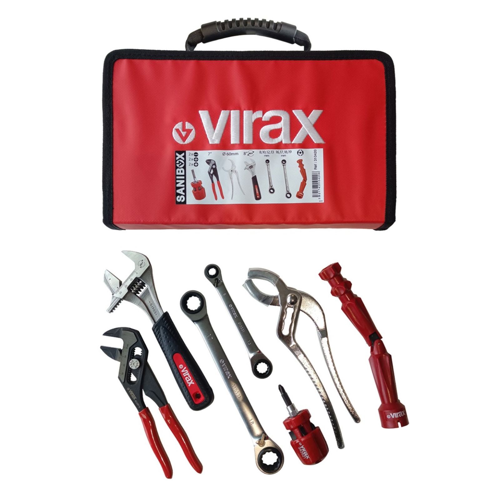 Coffret Sanibox avec 7 outils pour les installations sanitaires VIRAX - 310420