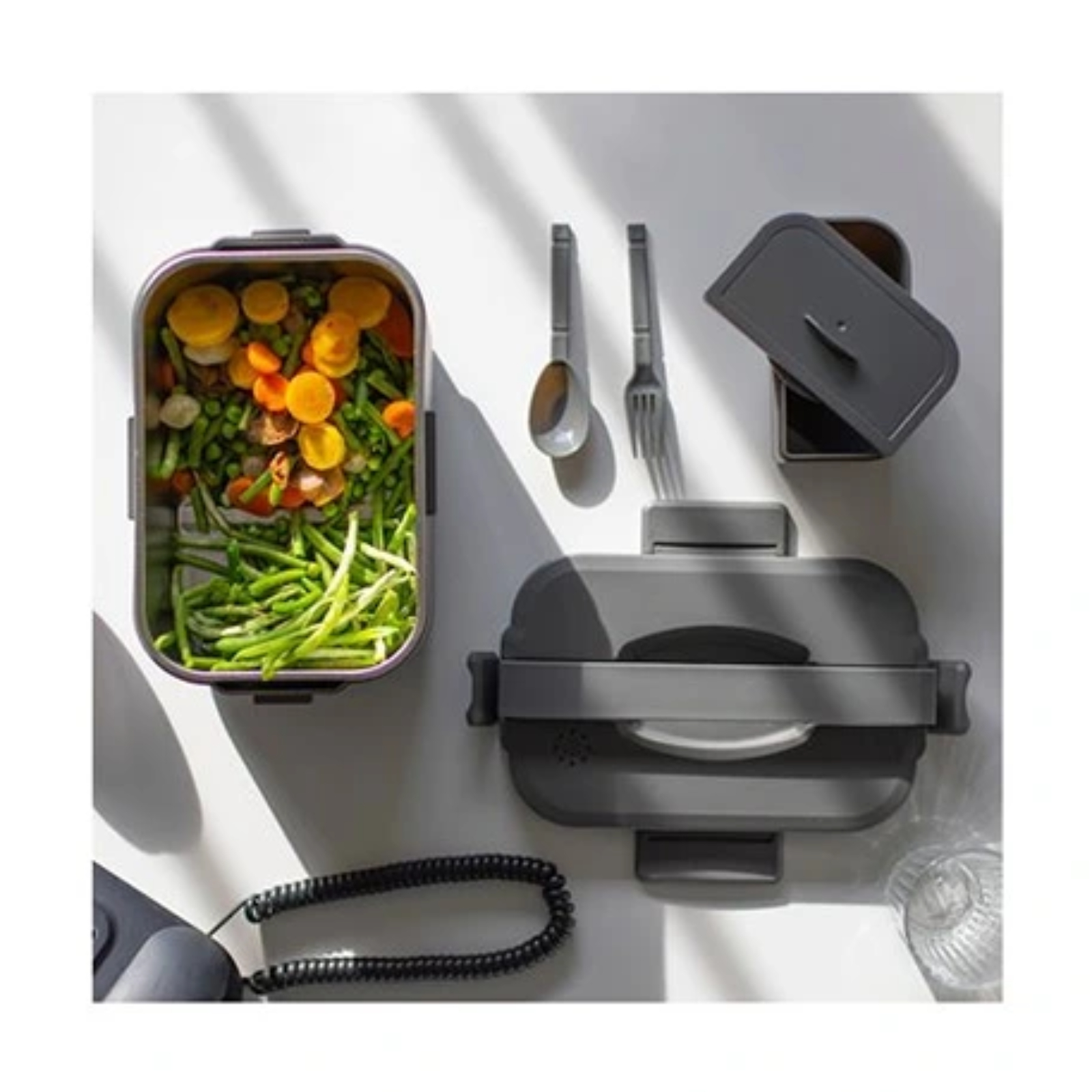 Lunch box chauffante grise LIVOO - MEN396G