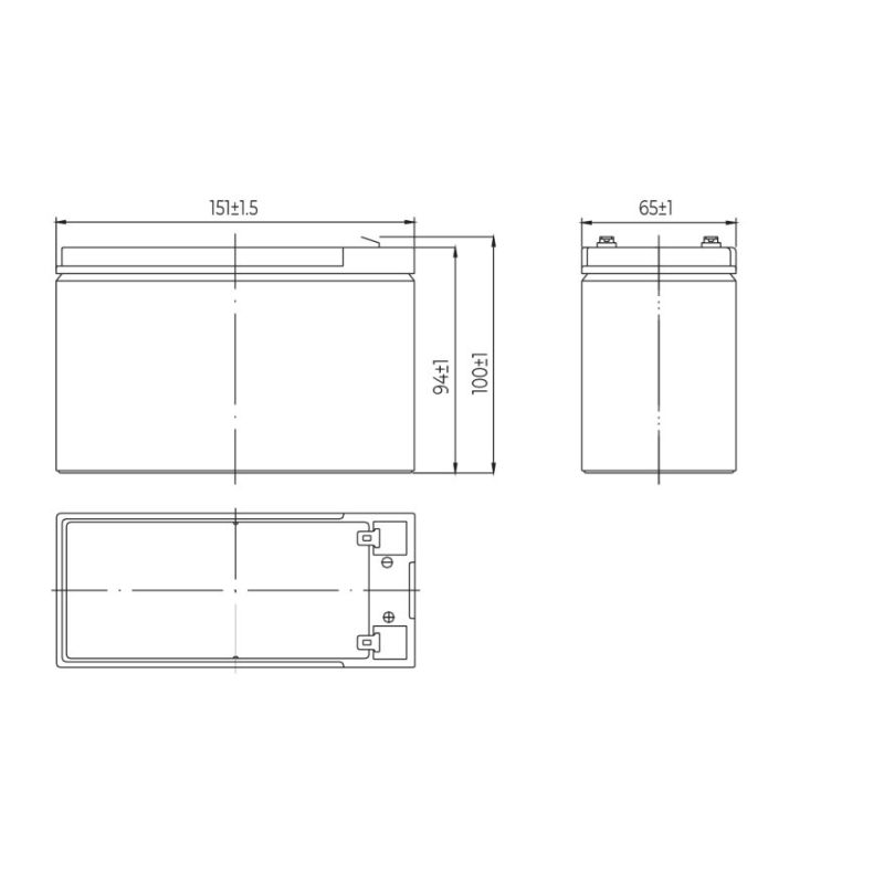 Batterie rechargeable au plomb 12V 7Ah pour UPS - VELAMP - 23728