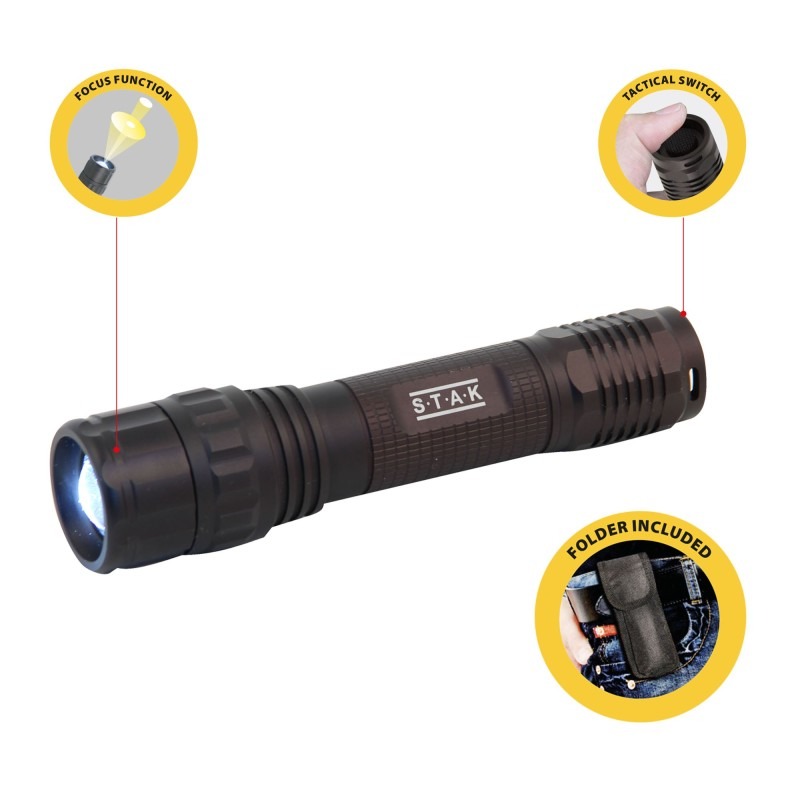 Panther torche led rechargeable 10W avec fonction zoom  - VELAMP - IMR90