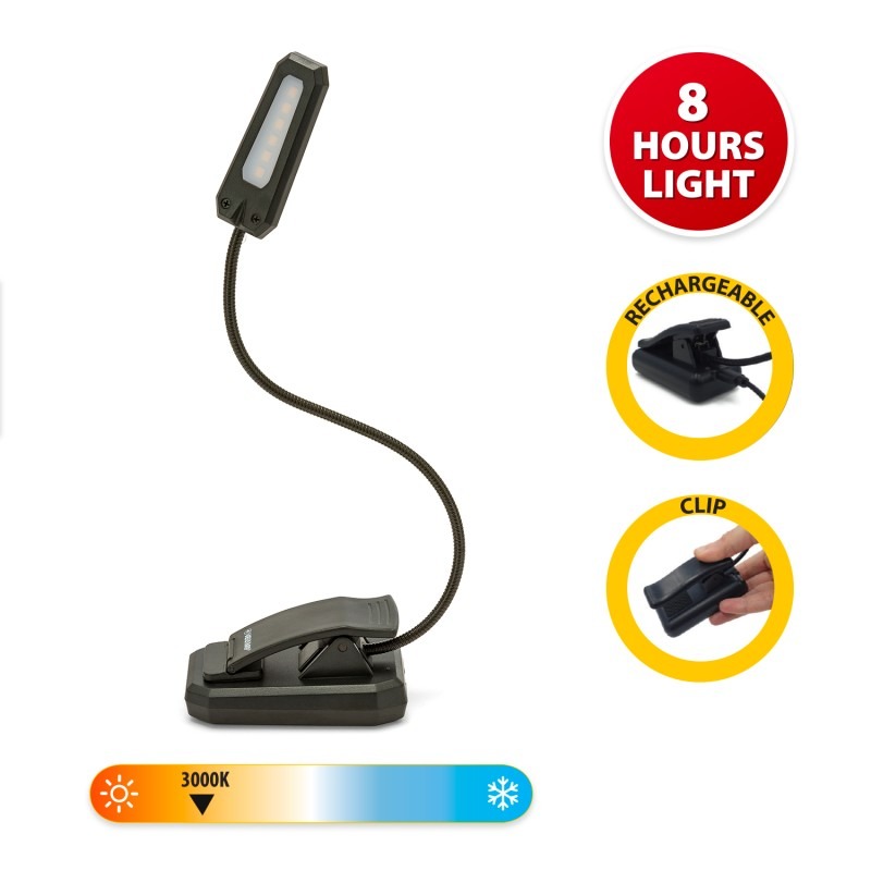 Fairy lampe de lecture rechargeable avec clip  - VELAMP - IR236
