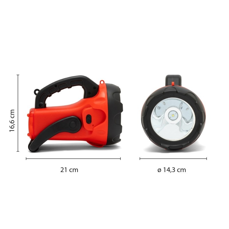 Churchill phare portable rechargeable 10W avec clignotant rouge  - VELAMP - IR561