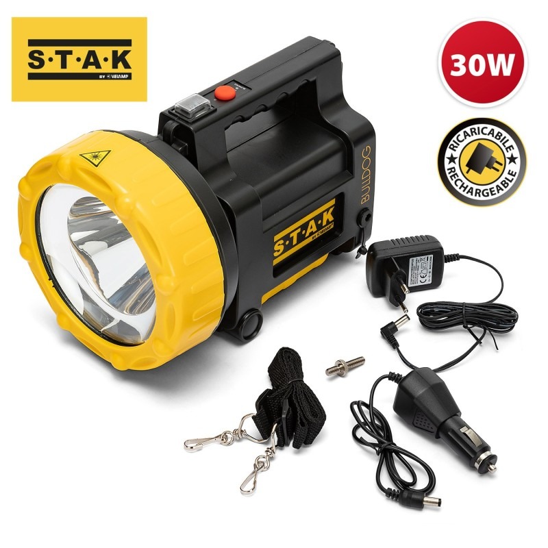 Trainspotting phare professionnel rechargeable stak 20W led  - VELAMP - R920