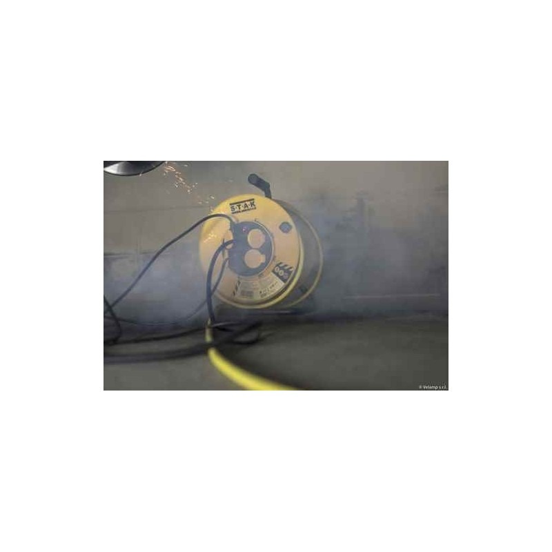 Enrouleur prof 4 prises 25 m H07RN-F 3G2,5 mm² IP44 tambour fixe - VELAMP - REELPRO-FR-25