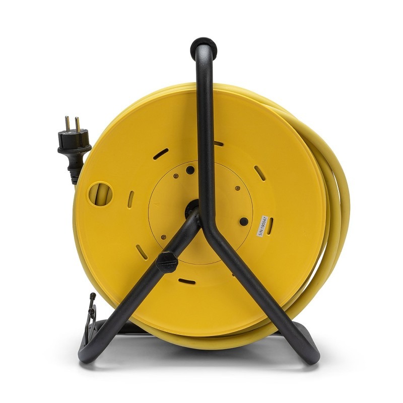 Enrouleur prof 4 prises 25 m H07RN-F 3G2,5 mm² IP44 tambour fixe - VELAMP - REELPRO-FR-25