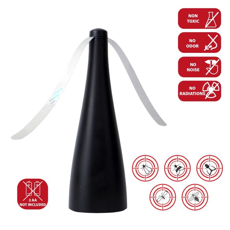 Ventilateur anti-insectes FANZ à piles avec crochet - VELAMP - REPEL08