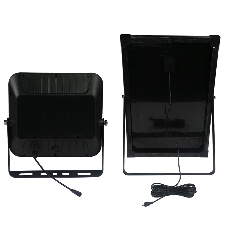 CUBE Projecteur LED solaire 9600 lumens avec détecteur PIR et panneau solaire déport - VELAMP - SL367