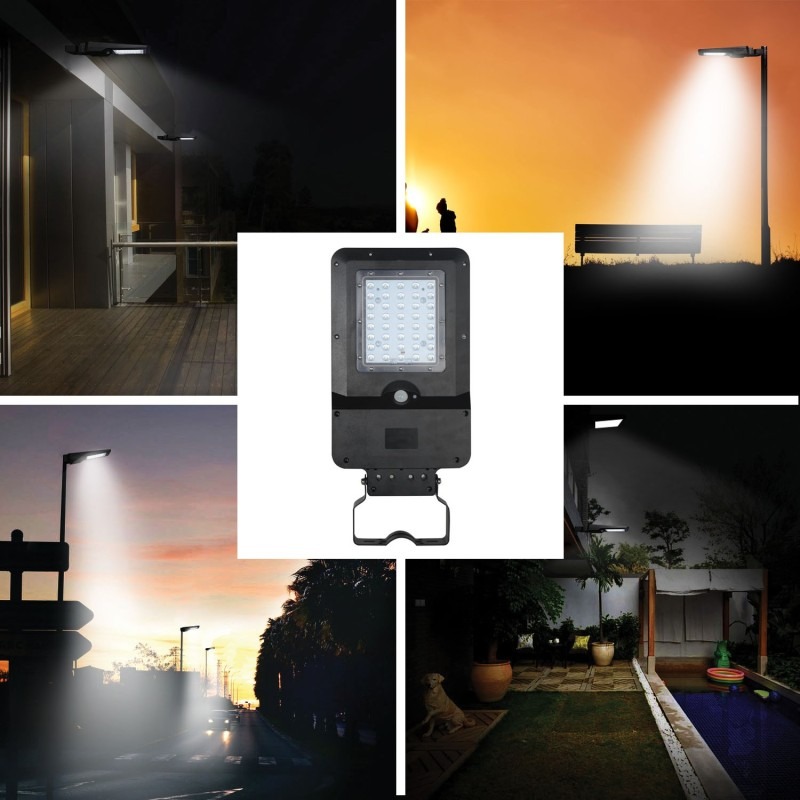 CRUISER Projecteur LED solaire 1600 lumens avec détecteur de mouvement - VELAMP - SL373