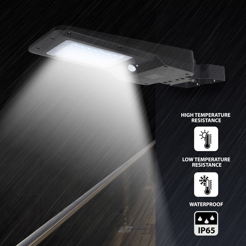 CRUISER Projecteur LED solaire 1600 lumens avec détecteur de mouvement - VELAMP - SL373