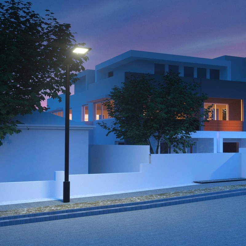 CRUISER M Réverbère LED solaire 3000 lm avec détecteur de mouvement - VELAMP - SL374