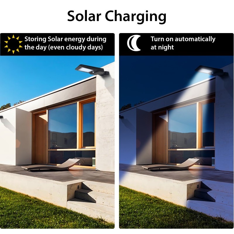 Cruiser XL Réverbère solaire LED 4800 lumens avec détecteur de mouvement et télécommande – VELAMP -SL375