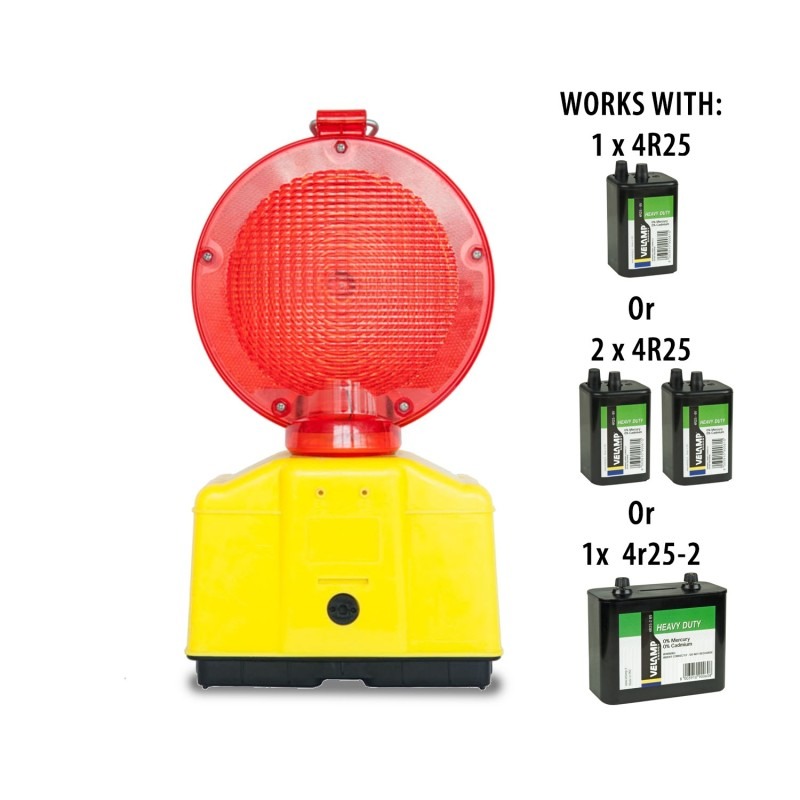 DOUBLE BLINK ROAD Clignotant de chantier LED diffuseur rouge – Velamp – ST088 - VELAMP - ST088