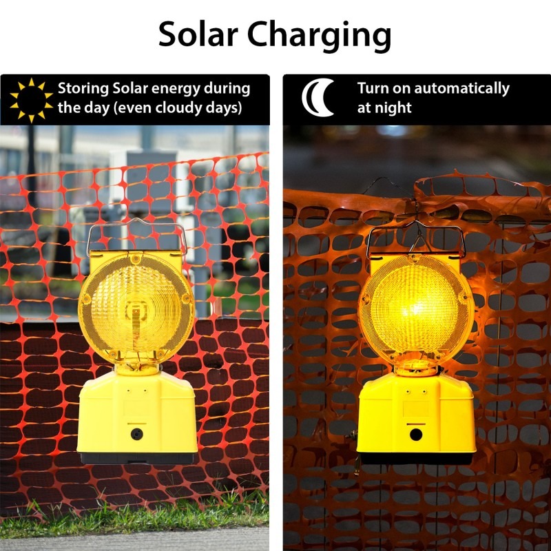 Solar Blink Road Feu clignotant LED solaire avec capteur crépusculaire - VELAMP - ST089S