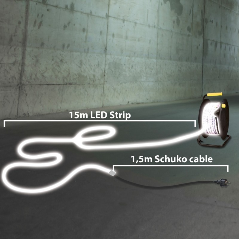 RIBBON 15M Bandeau LED puissant 19000 Lm IP65 avec enrouleur - VELAMP - ST915