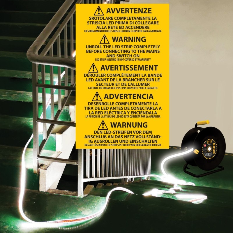 RIBBON 15M Bandeau LED puissant 19000 Lm IP65 avec enrouleur - VELAMP - ST915