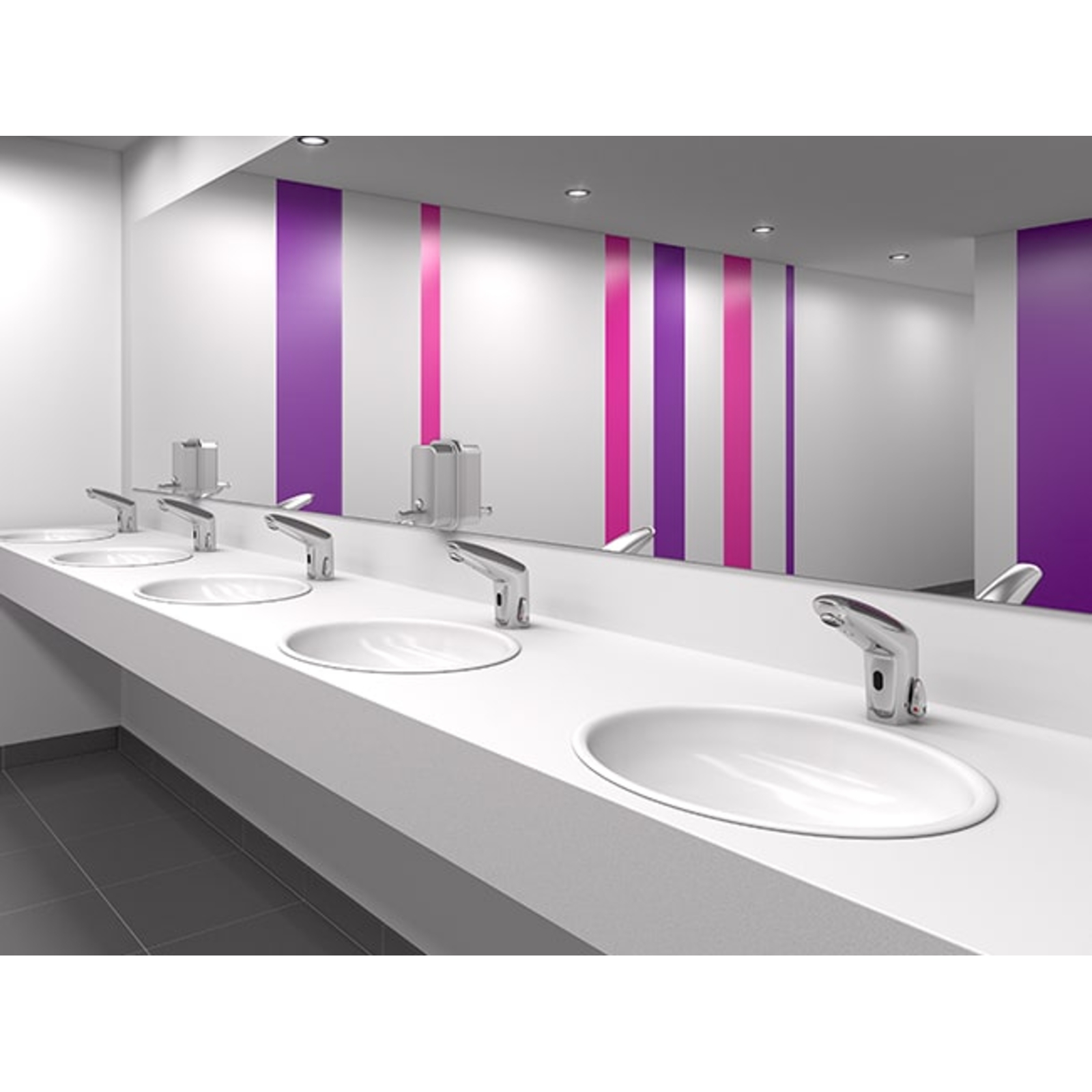 Robinet lavabo simple électronique 3 l/min piles 6V chrome PRESTO - 55083