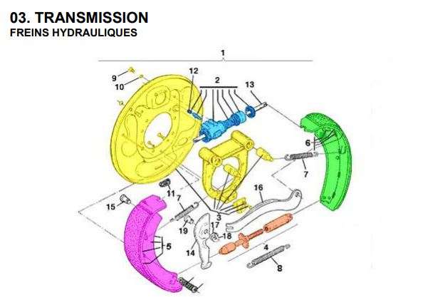 KIT PLATEAUX FREIN G+D- AUSA - 45.00410.00