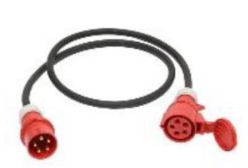 Coffret de chantier 6 prises Monophasé/Triphasé IP44 250V 16A avec bouton d'arrêt d'urgence et prolongateur 2m 5G2.5 PRO CEBA - CC42AUR25G2,5