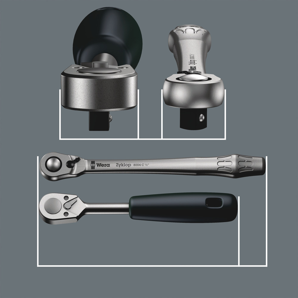 Cliquet Metal avec levier d'inversion, à carré 1/2