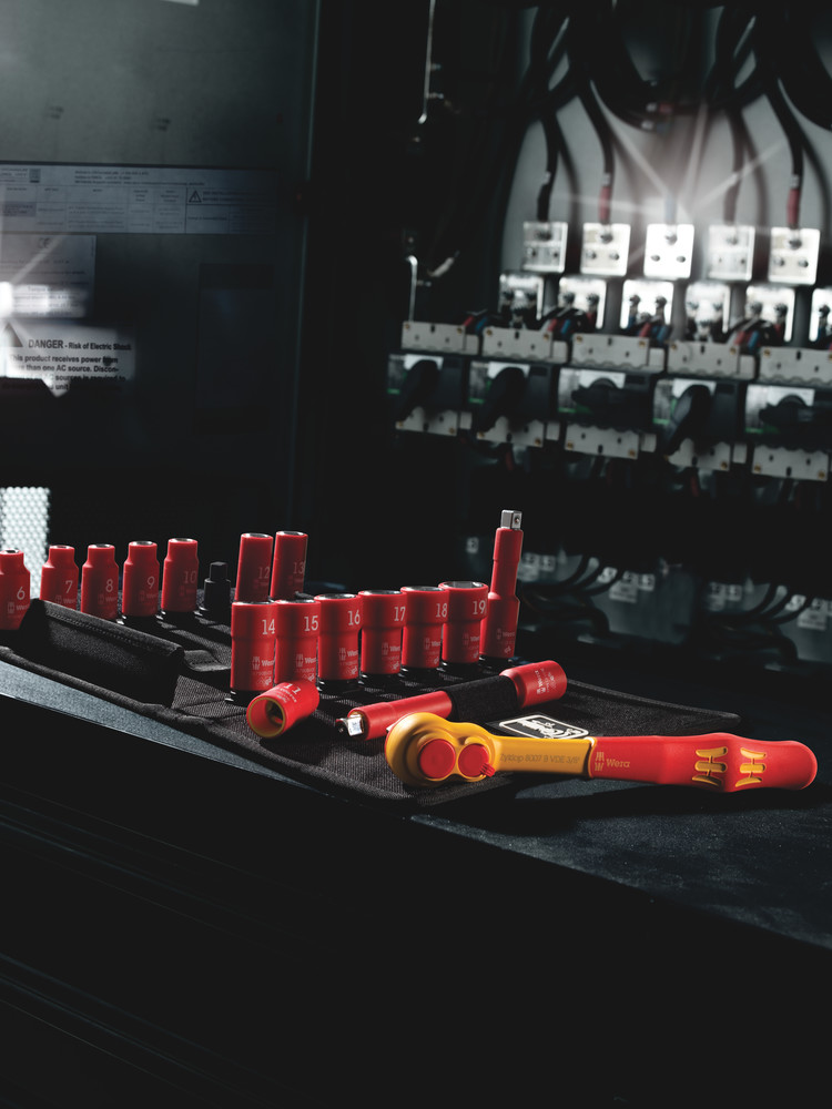 Jeu cliquet avec levier d‘inversion, à emmanchement 3/8