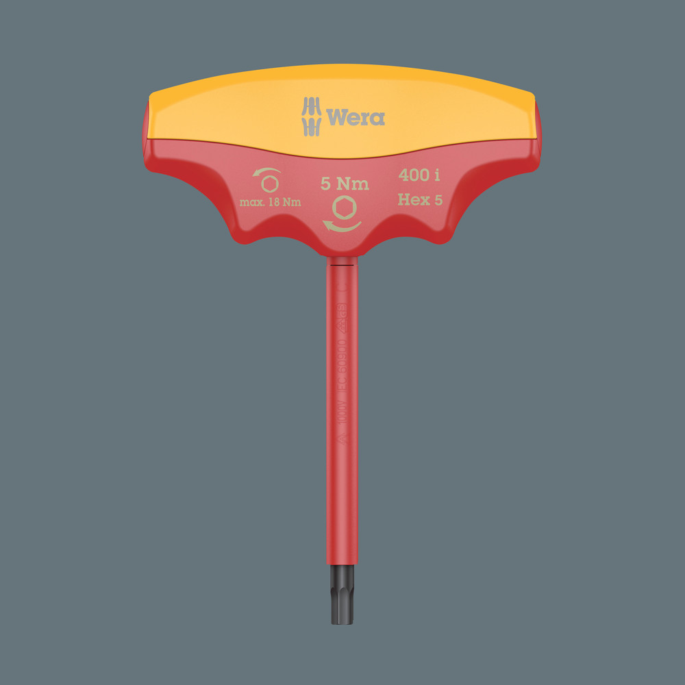 Hex Indicateur de couple isolé 400 i Hex 5,0 / 5,0 Nm WERA - 05004981001