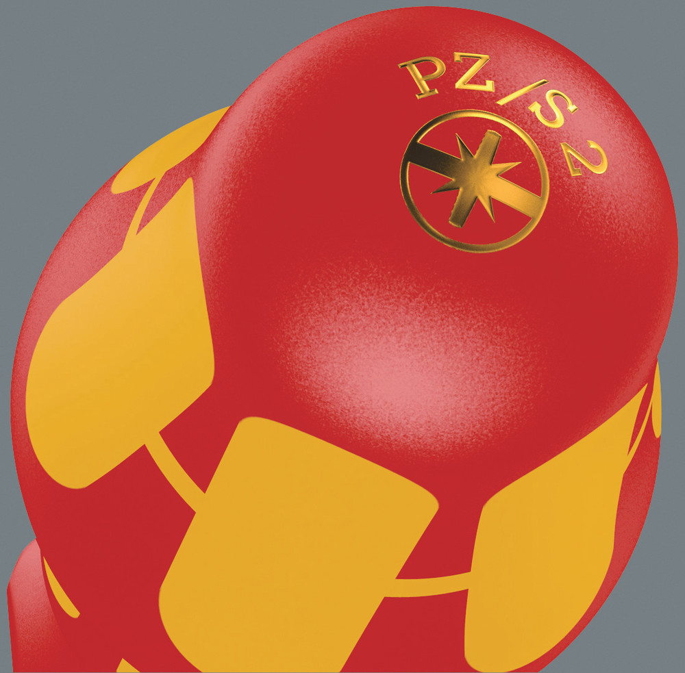 Tournevis VDE isolé pour vis PlusMinus (Pozidriv/à fente), avec lame à diamètre réduit 165 iS PZ/S # 1 x 80 mm WERA - 05006465001