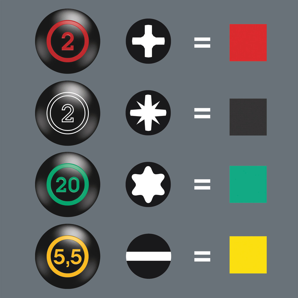 Tournevis Tom Pouce cruciforme PZ 355 Stubby PZ 2 x 25 mm WERA - 05008854001