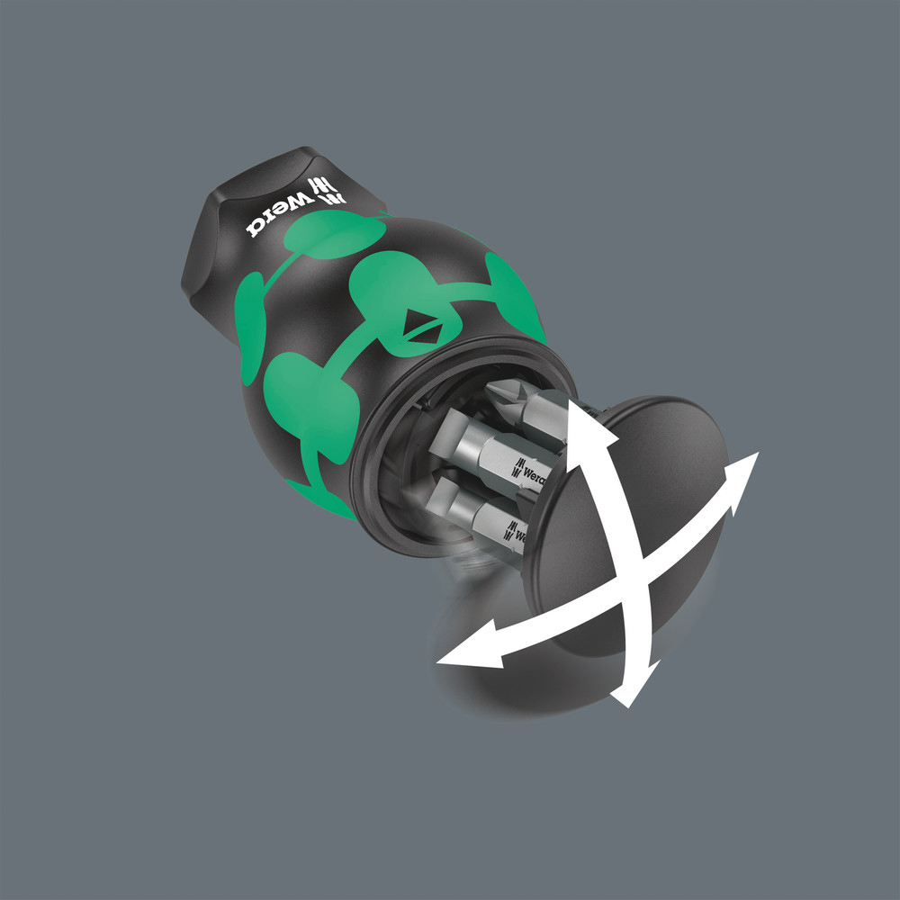 Tournevis porte-embouts Kraftform Kompakt Stubby réserve d'embouts 4 Wera - 05008877001