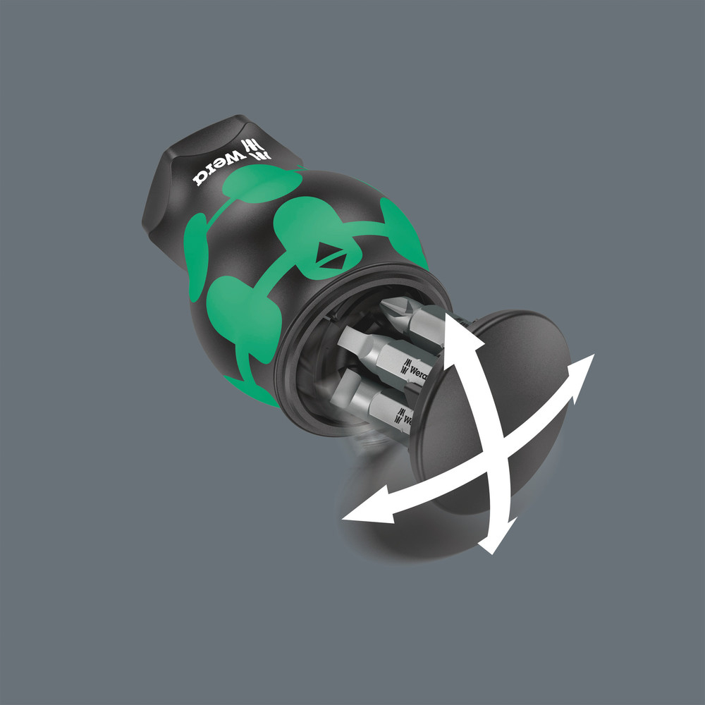 Tournevis porte-embouts Kraftform Kompakt Stubby réserve d'embouts 5 Wera - 05008878001