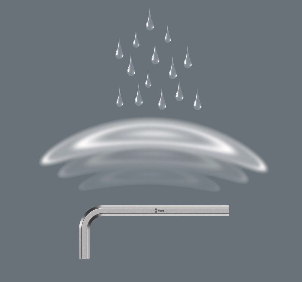 Jeu de clés mâles coudées, syst. métrique, chromées 950/9 Hex-Plus 5 WERA - 05021406001
