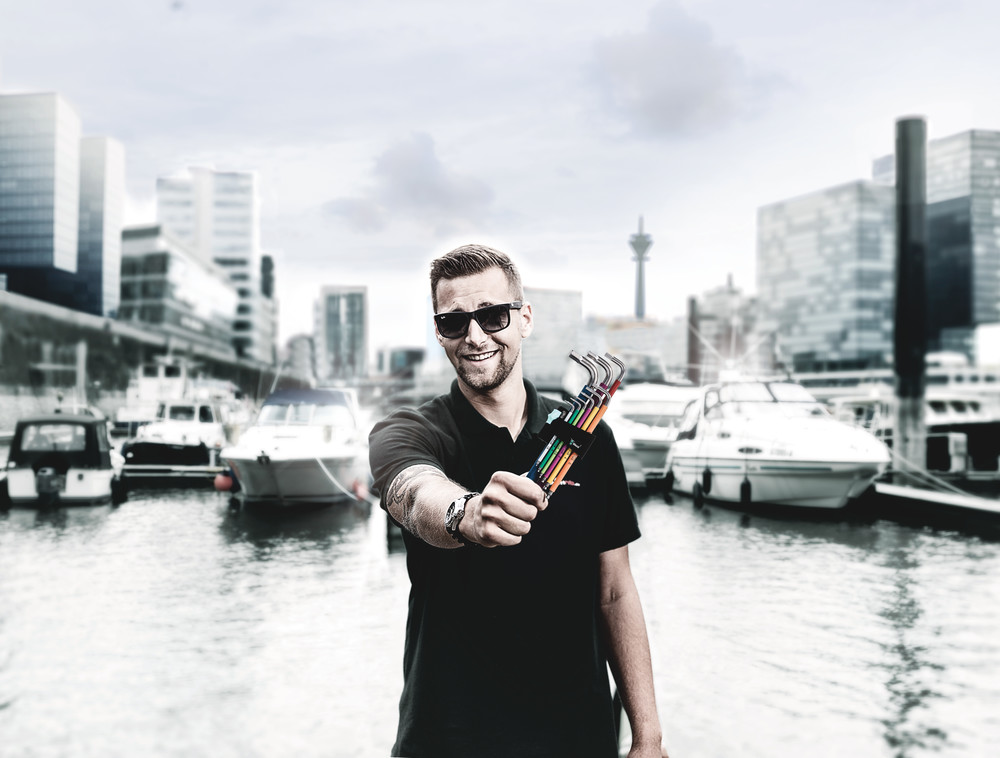 Clés mâles coudées, syst. métrique, acier inoxydable 3950 SPKL Hex-Plus 1,5 bleu clair WERA - 05022660001