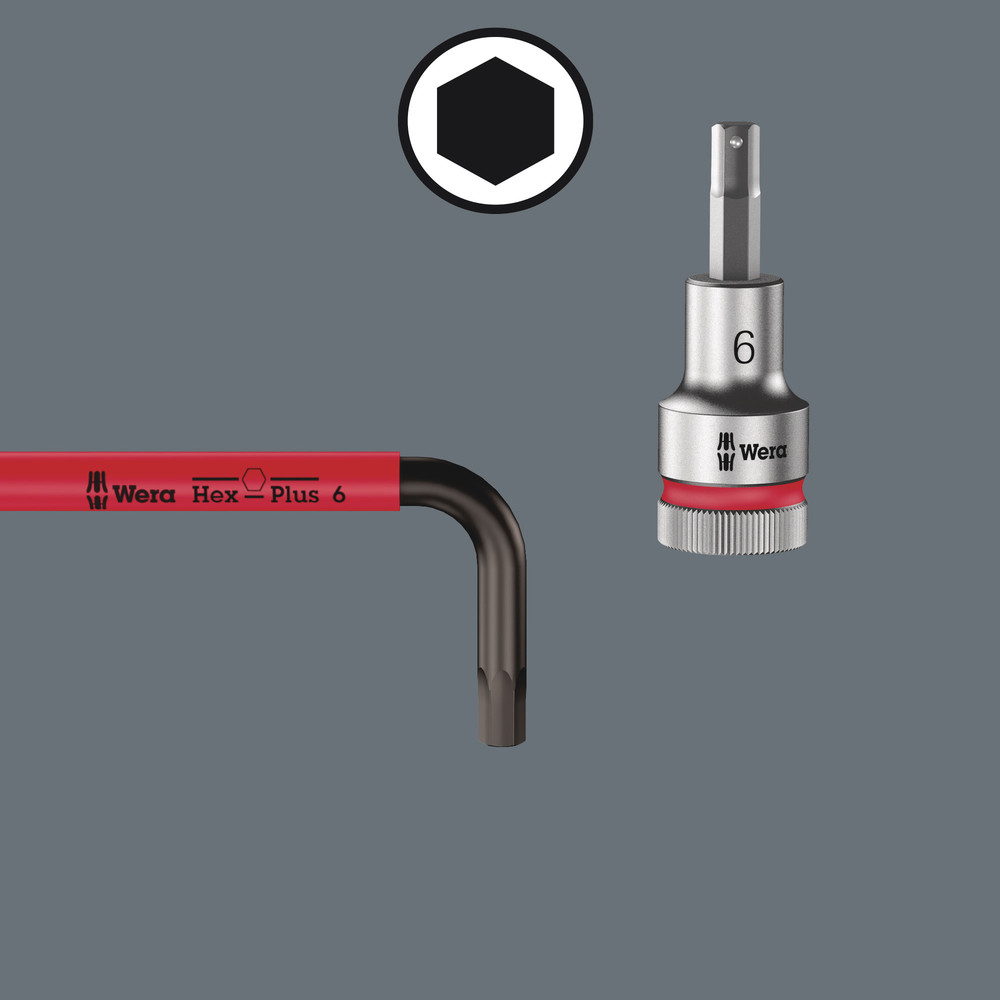 Clés mâles coudées, syst. métrique, acier inoxydable 3950 SPKL Hex-Plus 10,0 bleu WERA - 05022668001