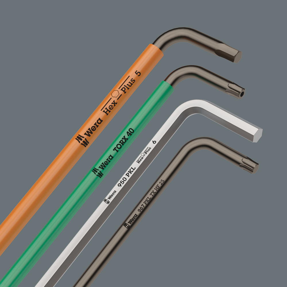 Clés mâles coudées, syst. métrique, acier inoxydable 3950 PKL Hex-Plus 8,0 WERA - 05022708001
